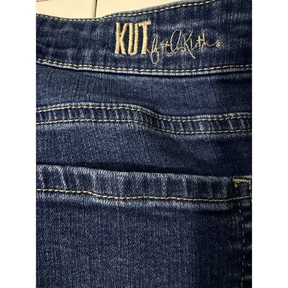 Kut From The Kloth Womens Denim Skinny Jeans With Frayed Hem Size 16 Blue Cotton - Picture 12 of 15